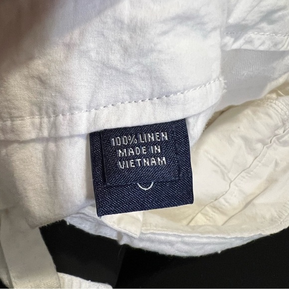 Austin Reed Wide Leg White 100% linen Pants Women’s Size Large Boho Beach - Picture 5 of 5